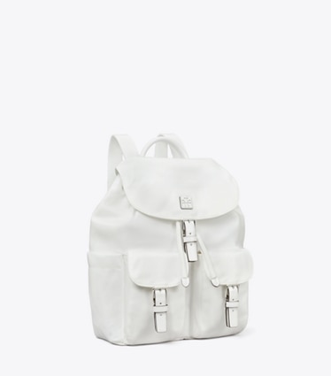 Tory Burch designer バックパック ヴァージニア バックパック in Snow White angle