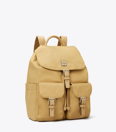 Tory Burch designer バックパック ヴァージニア バックパック in Wheat angle