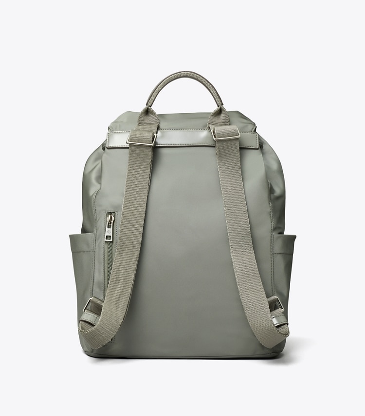 Tory Burch designer backpacks Virginia Backpack in Shale Rock back