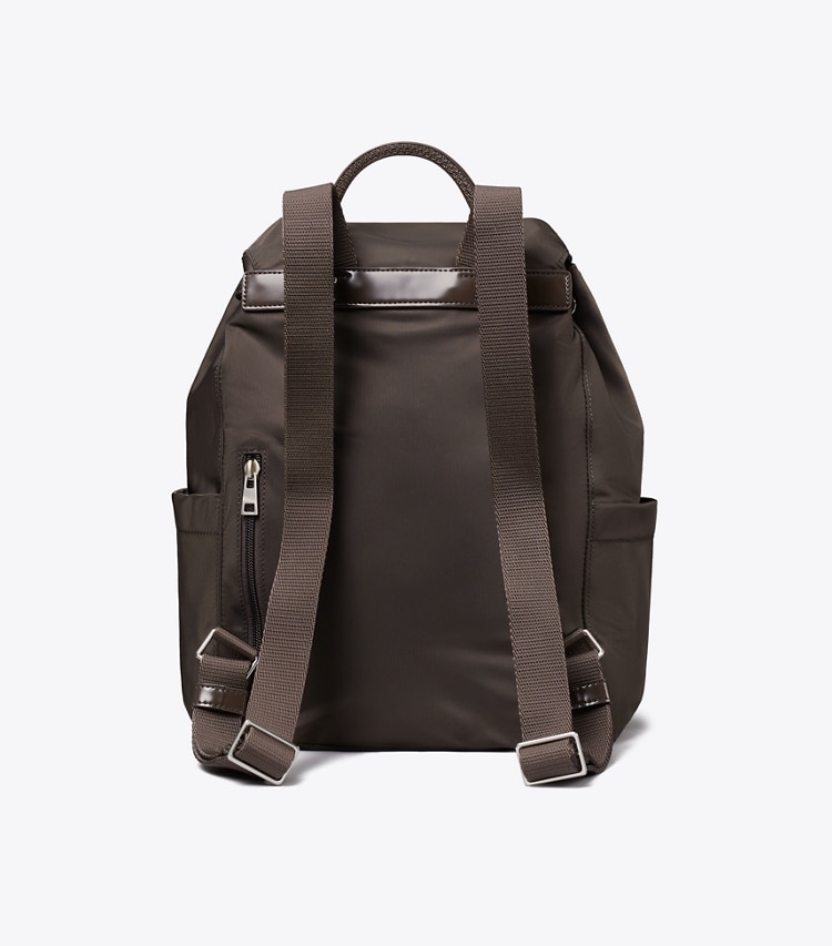 Tory Burch designer backpacks Virginia Backpack in Dark Brown back