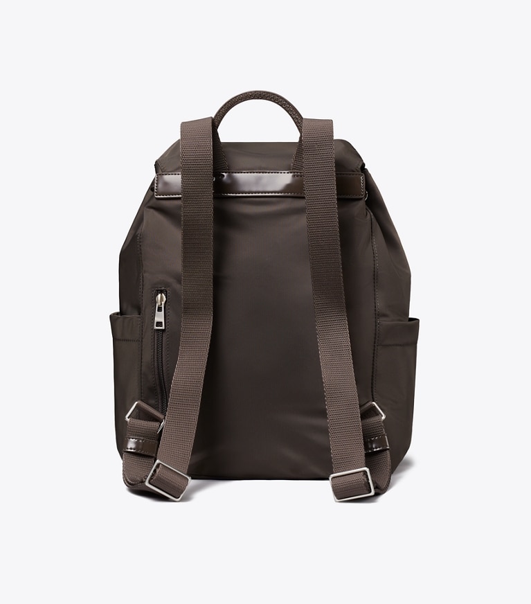 Tory Burch designer backpacks Virginia Backpack in Dark Brown back