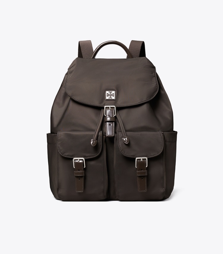 Tory Burch designer backpacks Virginia Backpack in Dark Brown front