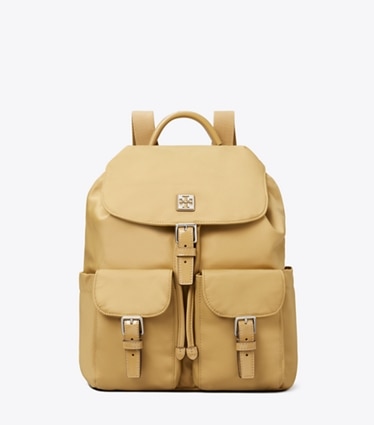 Tory Burch designer バックパック ヴァージニア バックパック in Wheat front