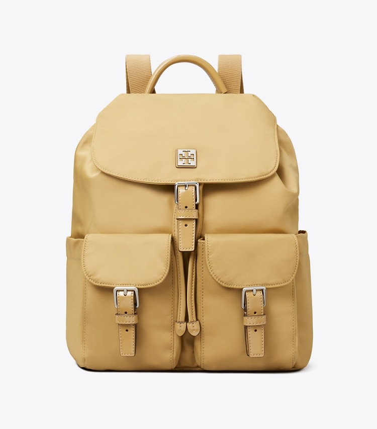 Tory Burch designer バックパック ヴァージニア バックパック in Wheat front