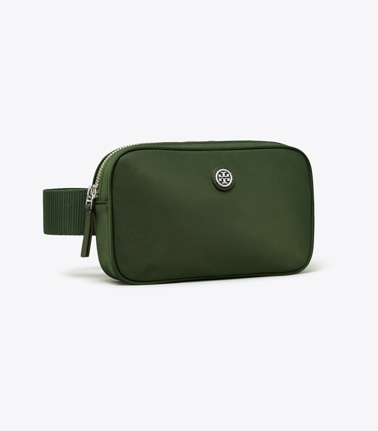 Tory Burch designer belt bags Virginia Belt Bag in Basil angle
