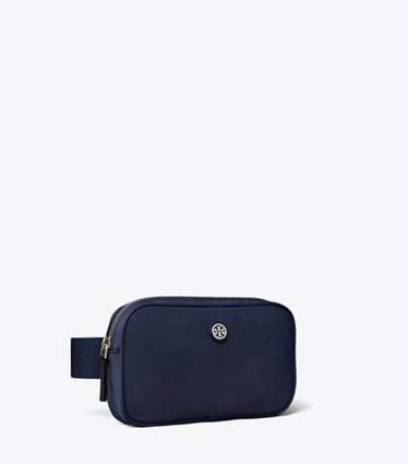 Tory Burch designer belt bags Virginia Belt Bag in Royal Navy angle