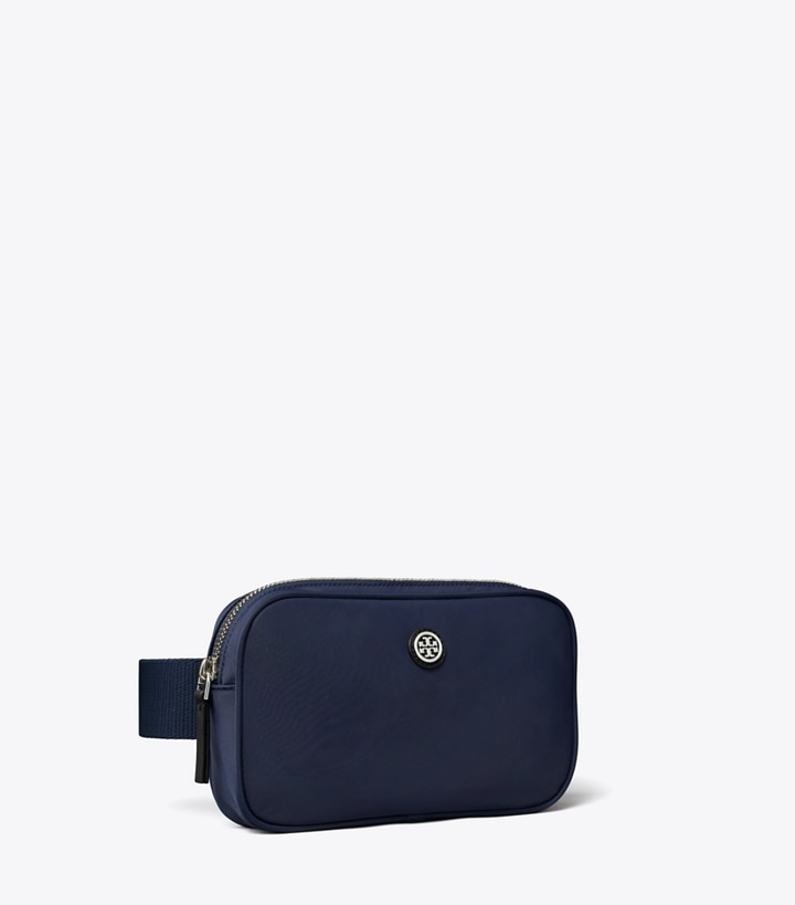 Tory Burch designer belt bags Virginia Belt Bag in Royal Navy angle