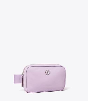 Tory Burch designer belt bags Virginia Belt Bag in Purple Heather angle