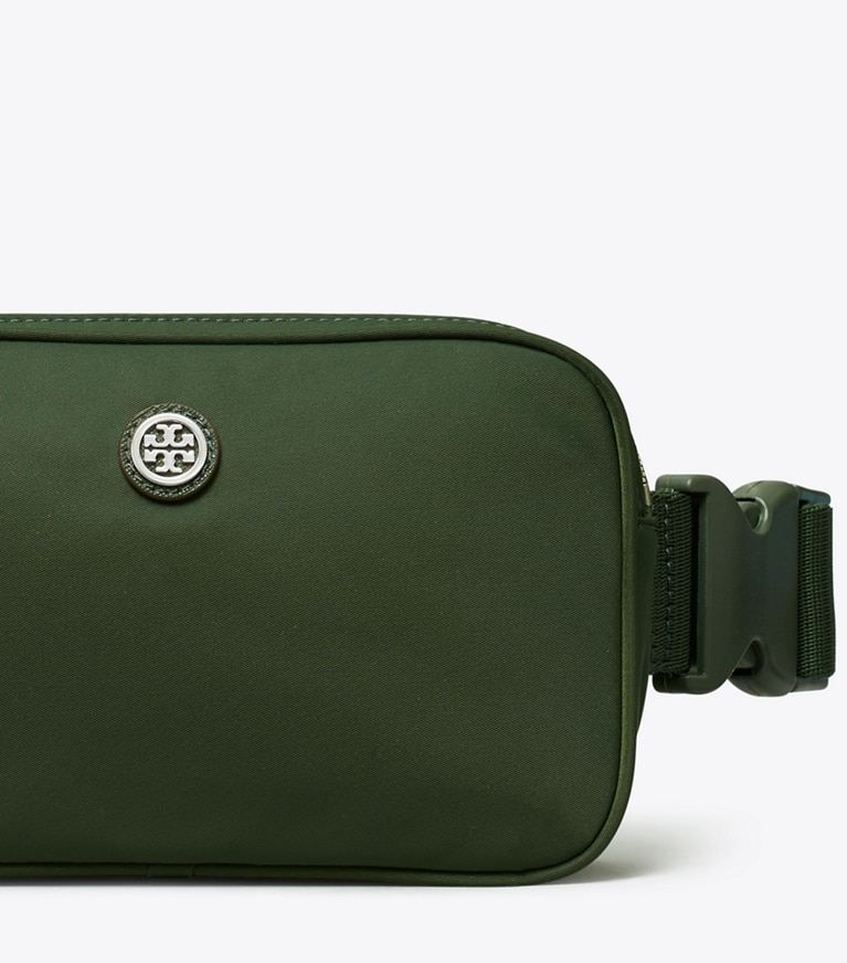 Tory Burch designer belt bags Virginia Belt Bag in Basil angle
