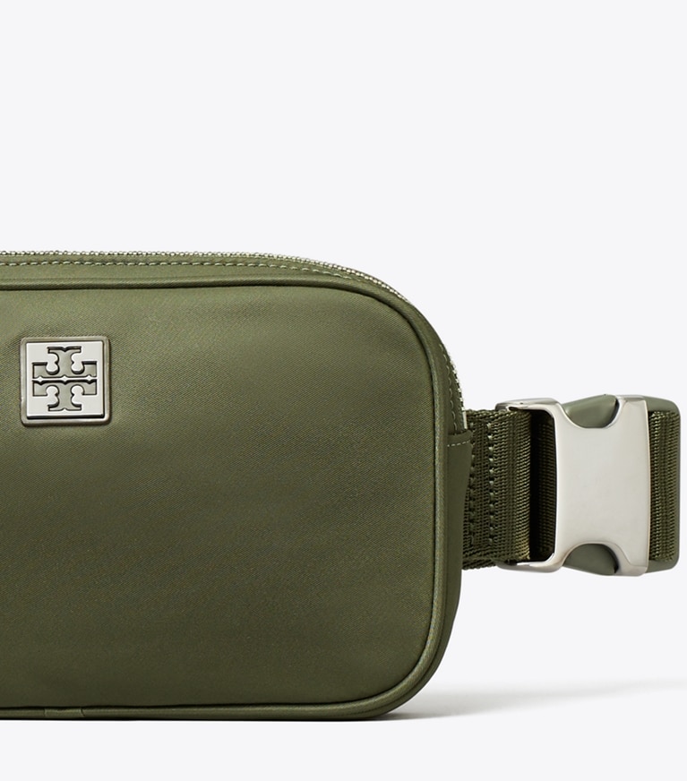 Tory Burch designer belt bags Virginia Belt Bag in Grape Leaf detail