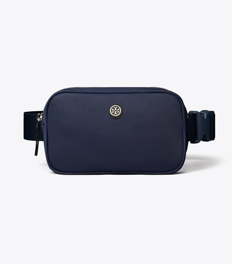 Tory Burch designer belt bags Virginia Belt Bag in Royal Navy front
