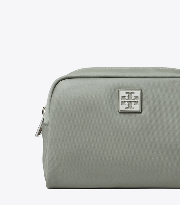 Tory Burch designer cosmetic bags Virginia Cosmetic Case in Shale Rock detail
