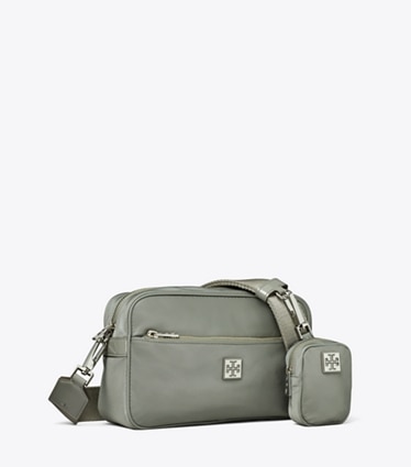 Tory Burch designer shoulder bags Virginia Crossbody Bag in Shale Rock angle