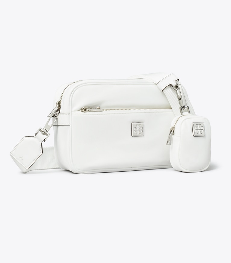 Tory Burch designer shoulder bags Virginia Crossbody Bag in Snow White angle