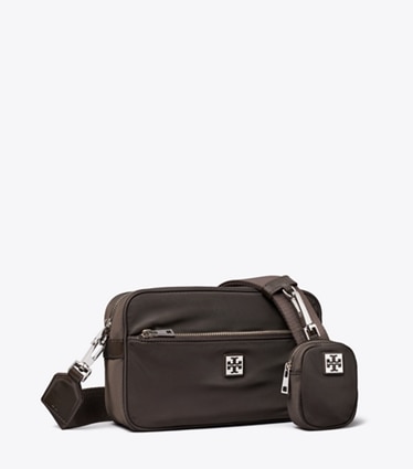 Tory Burch designer クロスボディバッグ ヴァージニア ショルダーバッグ in Dark Brown angle