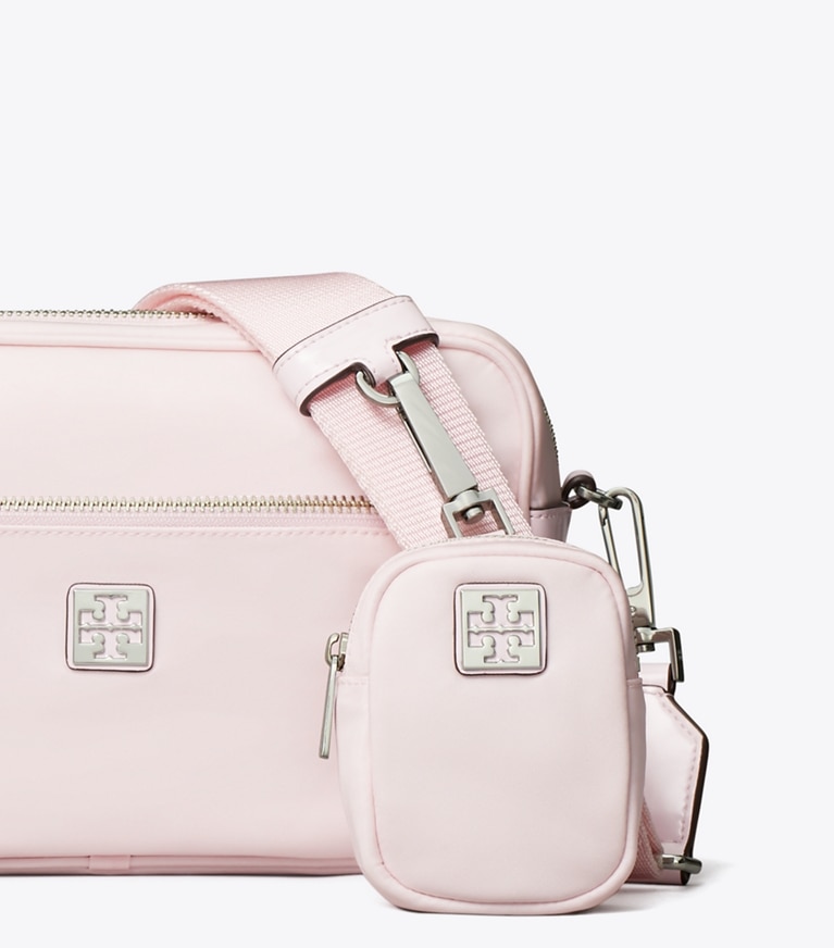 Tory Burch designer shoulder bags Virginia Crossbody Bag in Pink angle
