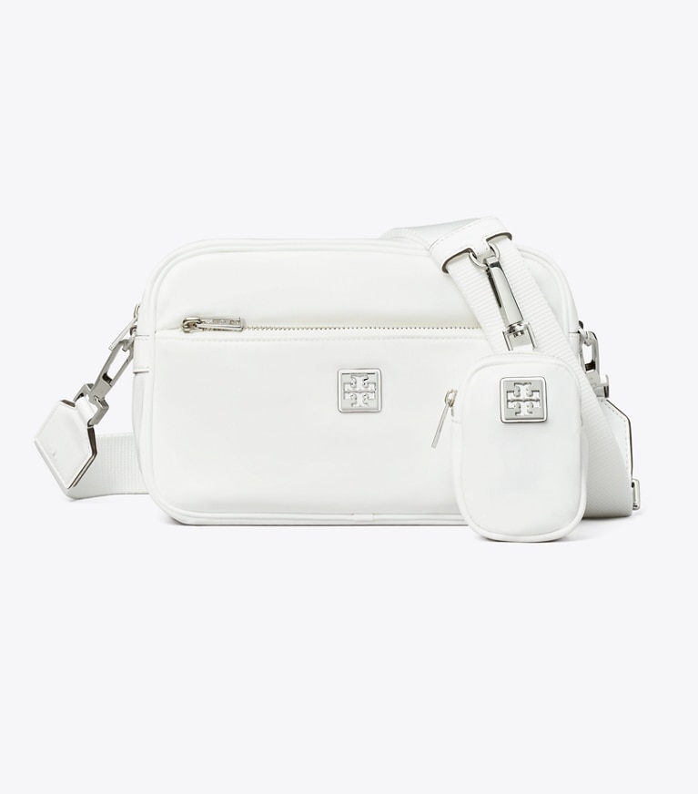 Tory Burch designer shoulder bags Virginia Crossbody Bag in Snow White angle