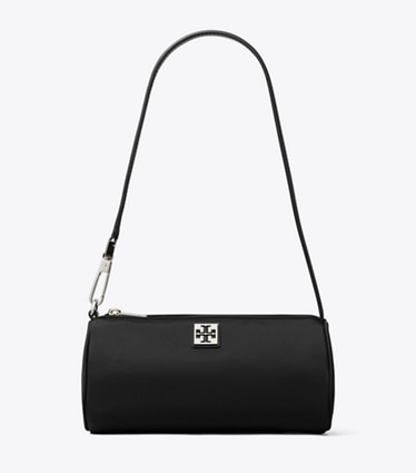 Tory Burch designer shoulder bags Virginia Cylinder Bag in Black front