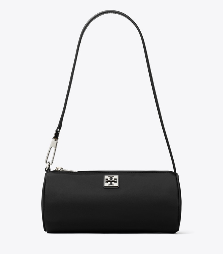 Tory Burch designer shoulder bags Virginia Cylinder Bag in Black front