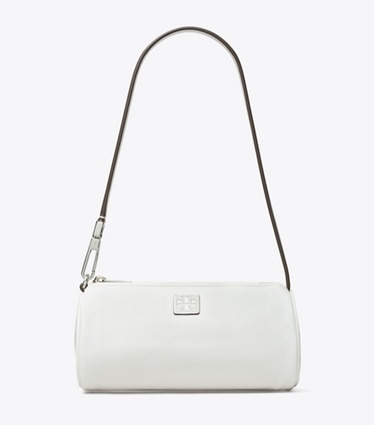 Tory Burch designer shoulder bags Virginia Cylinder Bag in Snow White front