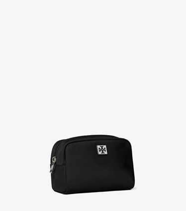 Tory Burch designer kosmetiktaschen Virginia Kosmetiketui in Black angle