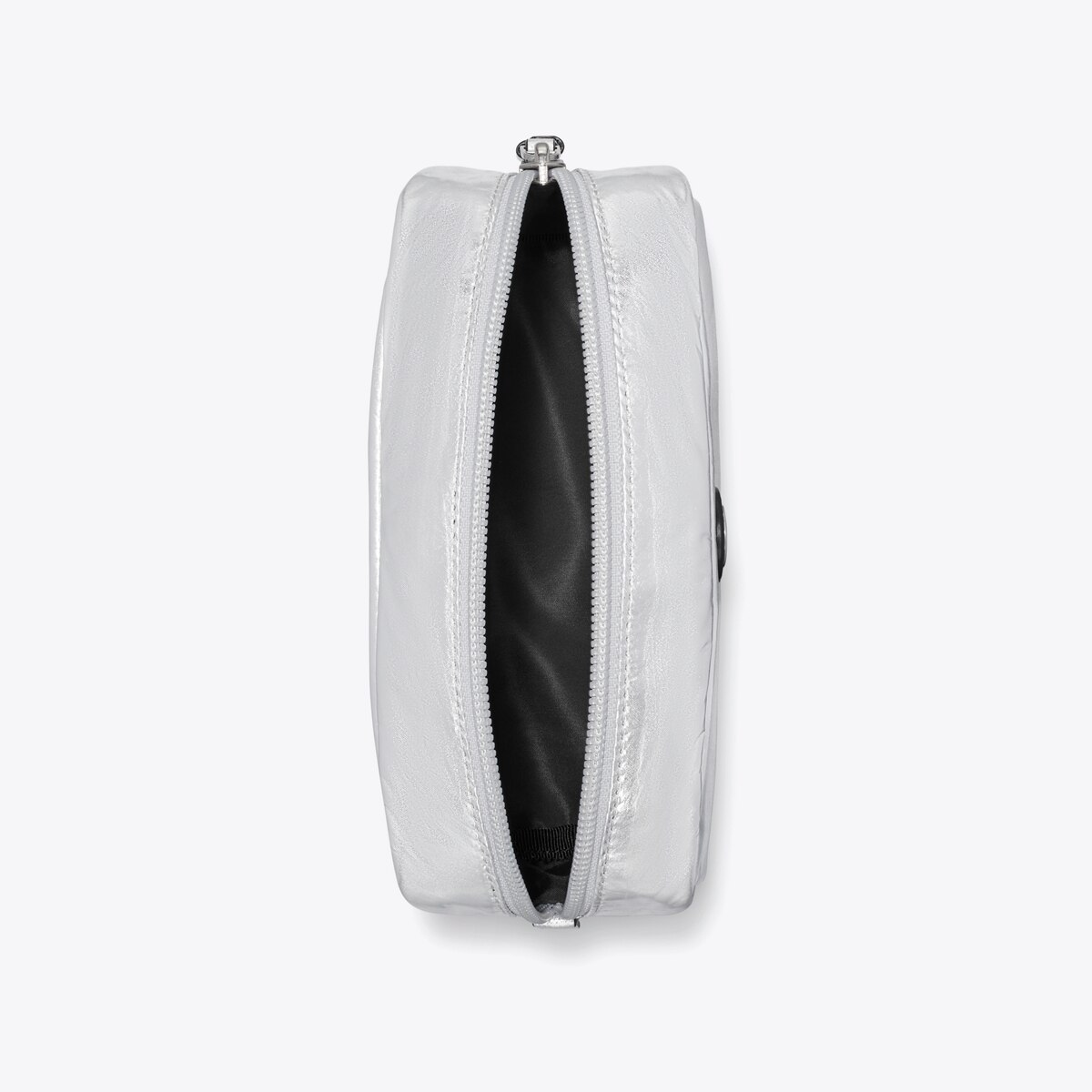 Virginia Metallic Curved Cosmetic Case: Women's Designer