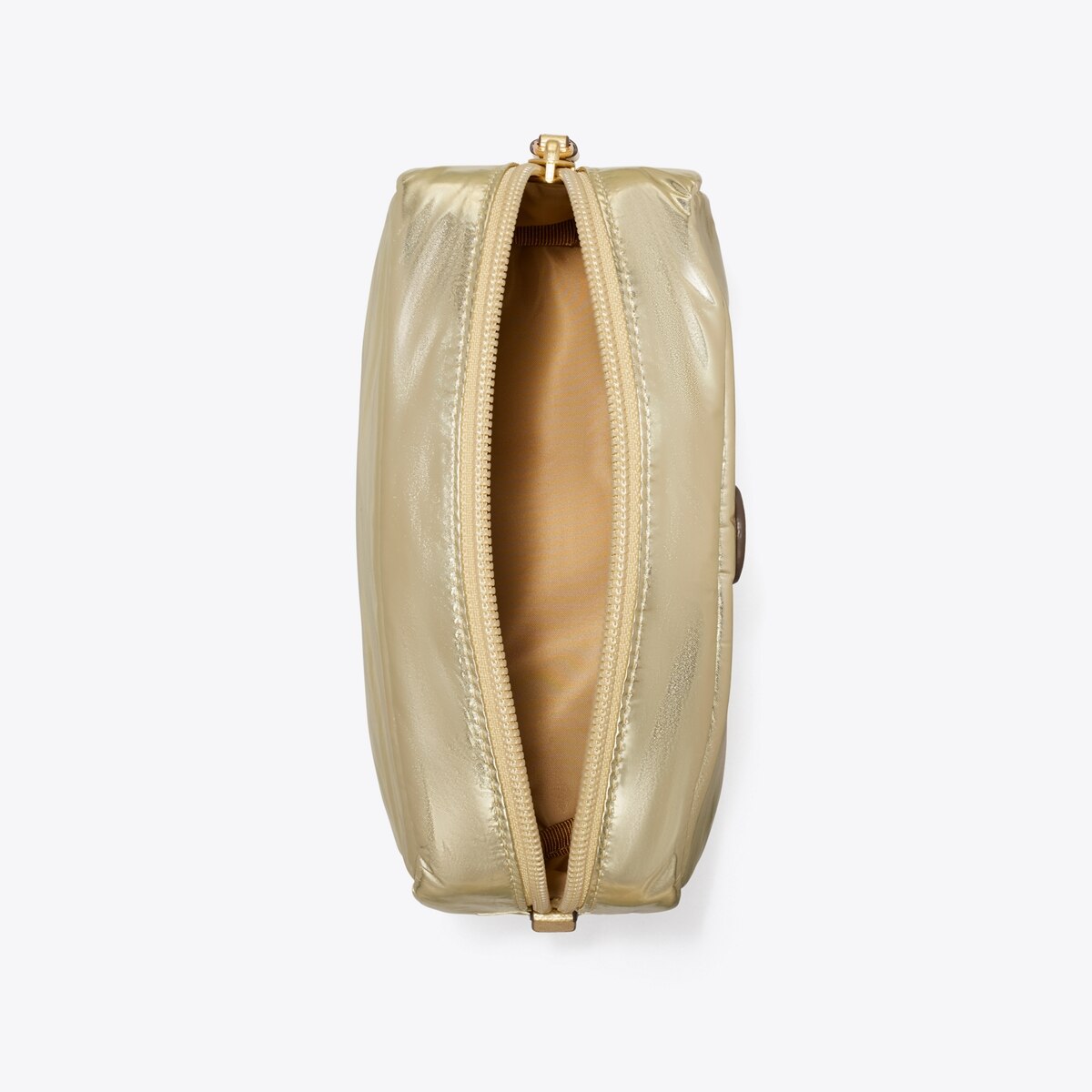 Virginia Metallic Curved Cosmetic Case: Women's Designer