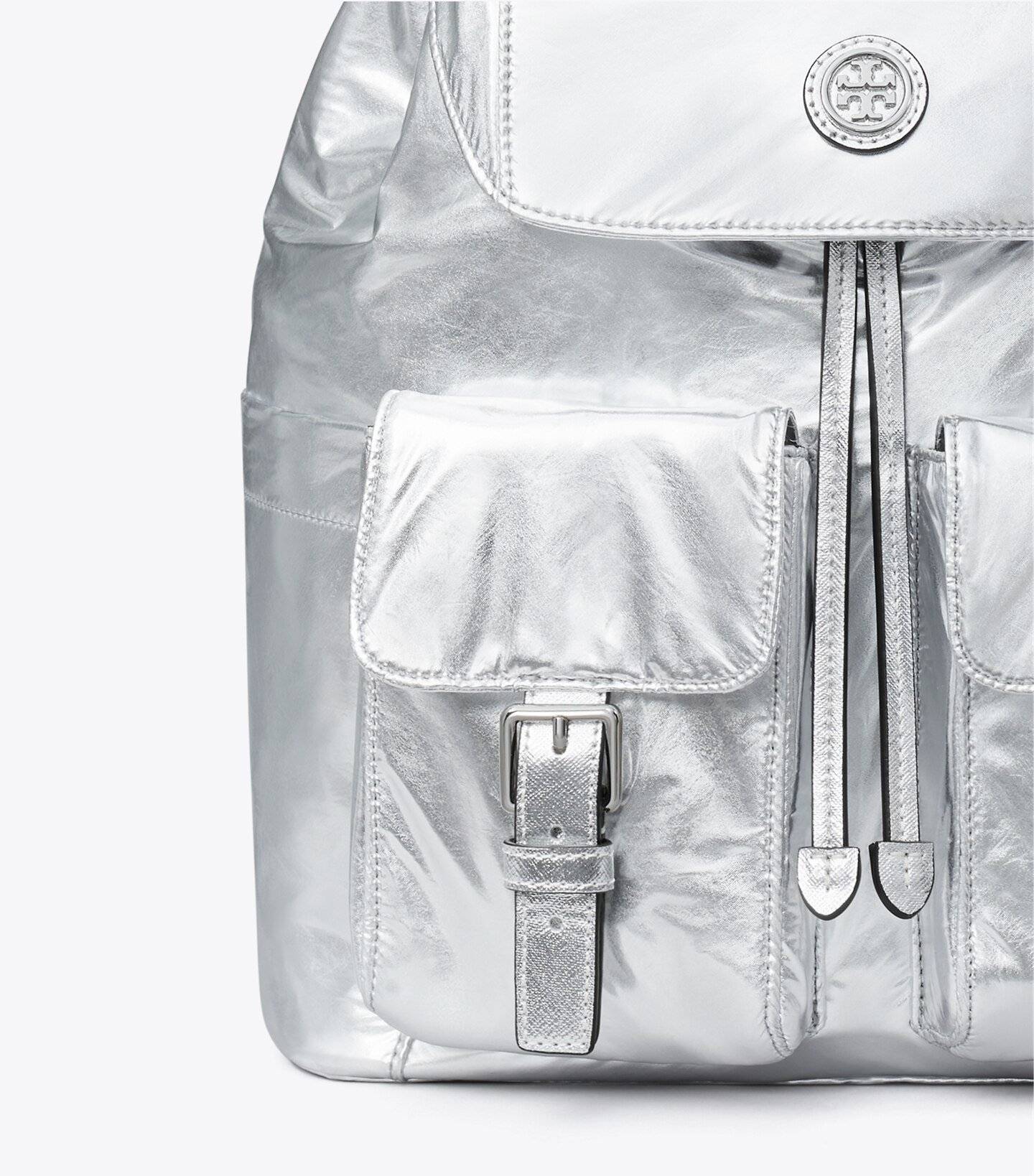 Virginia Metallic Flap Backpack