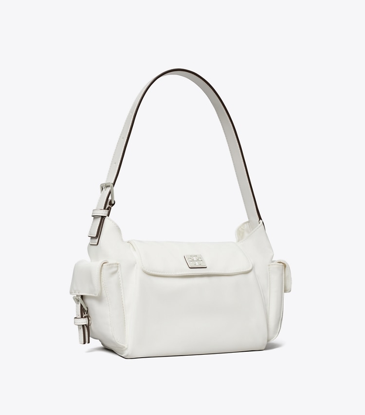 Tory Burch designer shoulder bags Virginia Pocket Shoulder Bag in White angle