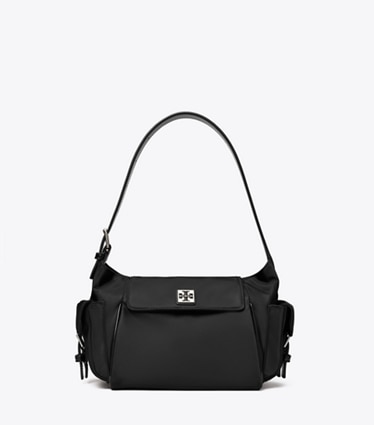 Tory Burch designer ショルダーバッグ ヴァージニア ポケット ショルダーバッグ in Black front