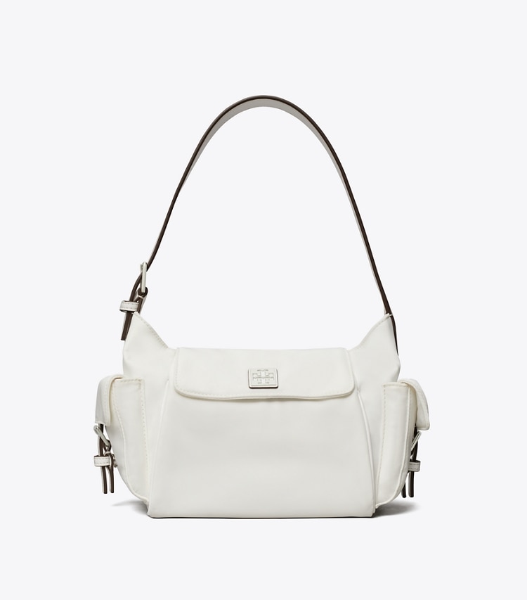 Tory Burch designer shoulder bags Virginia Pocket Shoulder Bag in White front