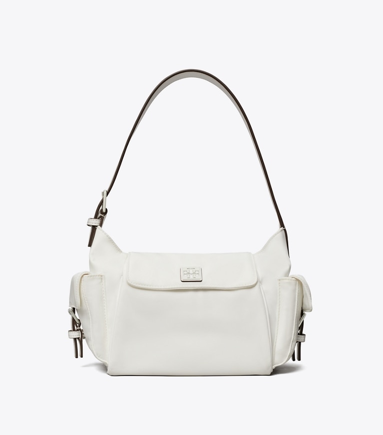 Tory Burch designer shoulder bags Virginia Pocket Shoulder Bag in White front
