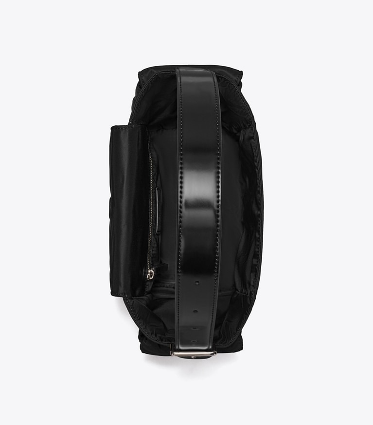 Tory Burch designer shoulder bags Virginia Pocket Shoulder Bag in Black overhead