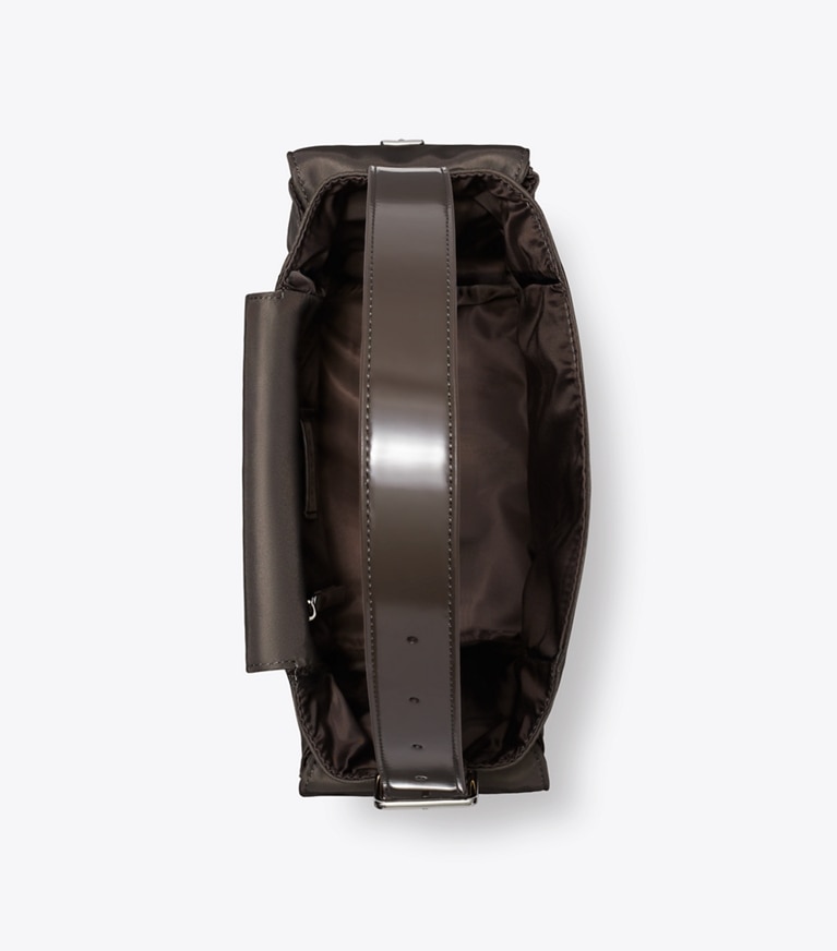 Tory Burch designer ショルダーバッグ ヴァージニア ポケット ショルダーバッグ in Dark Brown オーバーヘッド