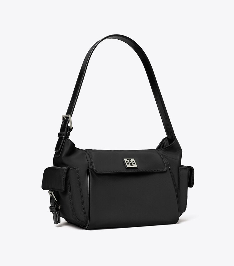 Tory Burch designer schultertaschen Virginia Schultertasche mit Fach in Black angle