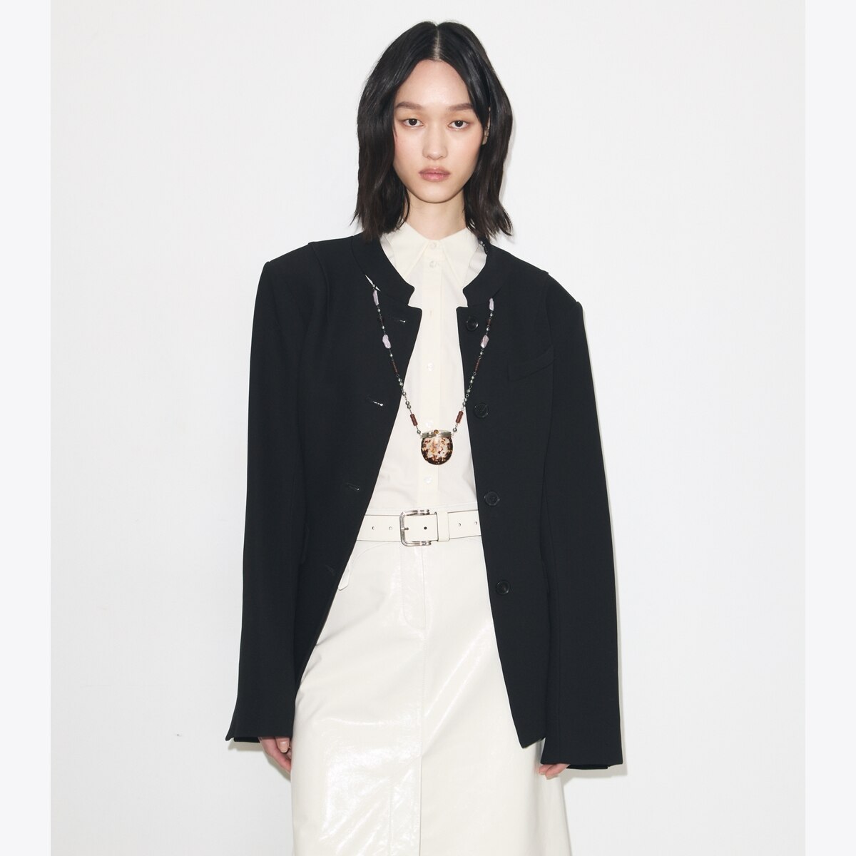 VISCOSE AND COTTON CREPE JACKET - thumbnail 2