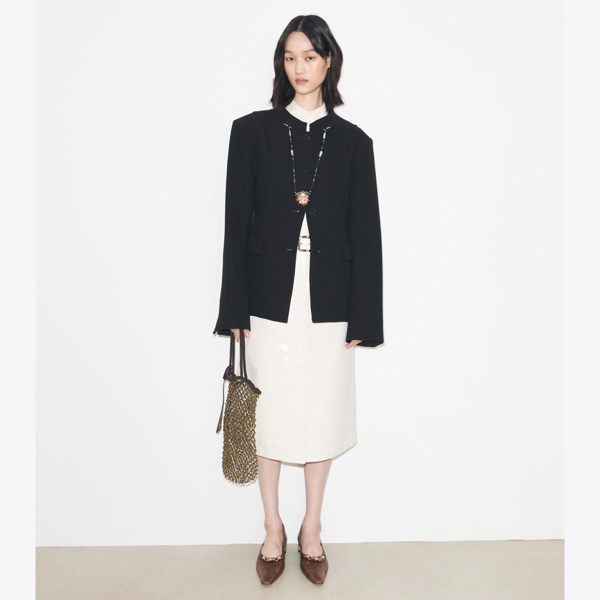 VISCOSE AND COTTON CREPE JACKET - thumbnail 3
