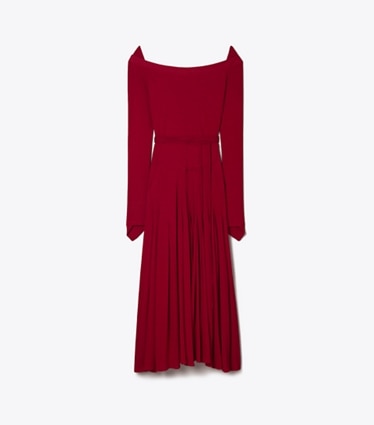 Tory Burch designer dresses Viscose Jersey Dress in Rouge front