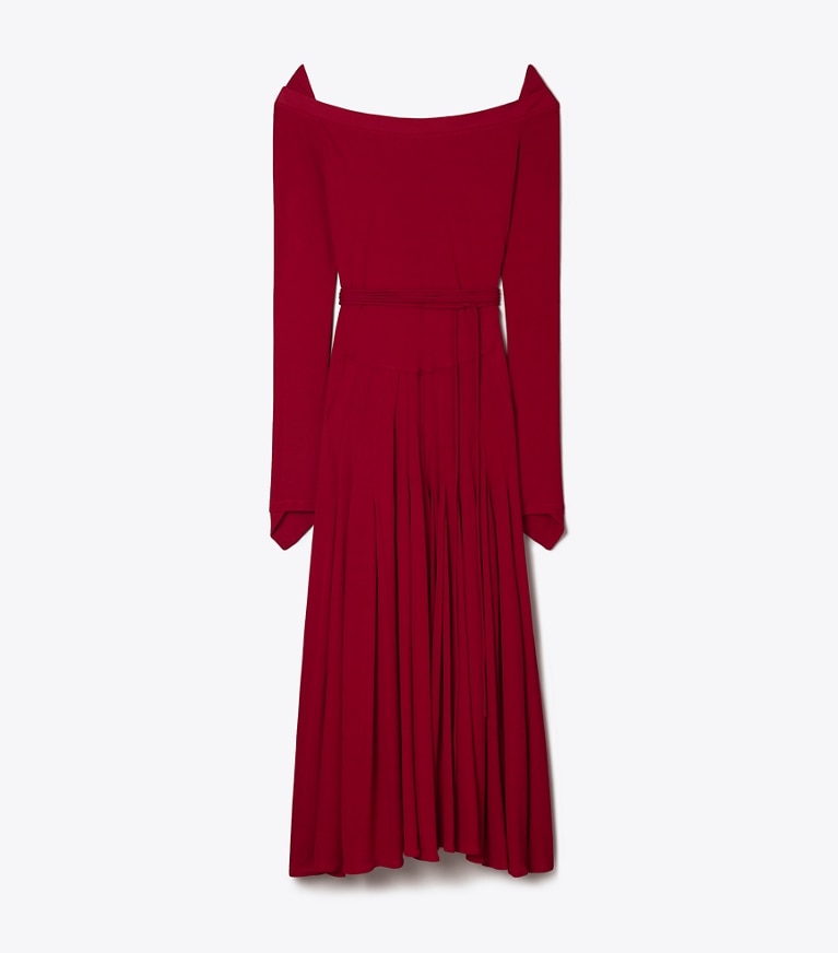 Tory Burch designer dresses Viscose Jersey Dress in Rouge front