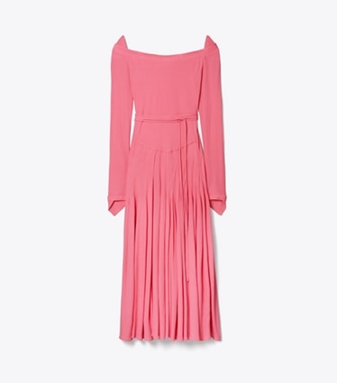 Tory Burch designer dresses Viscose Jersey Dress in Peony front