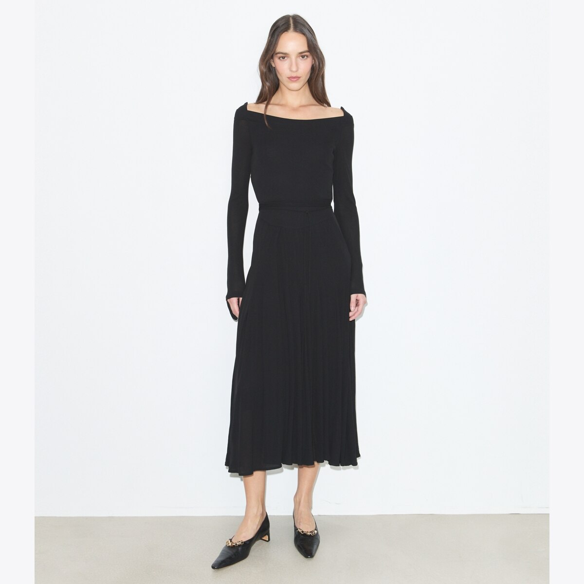 Tory Burch Women's Viscose Jersey Dress in Black, size L