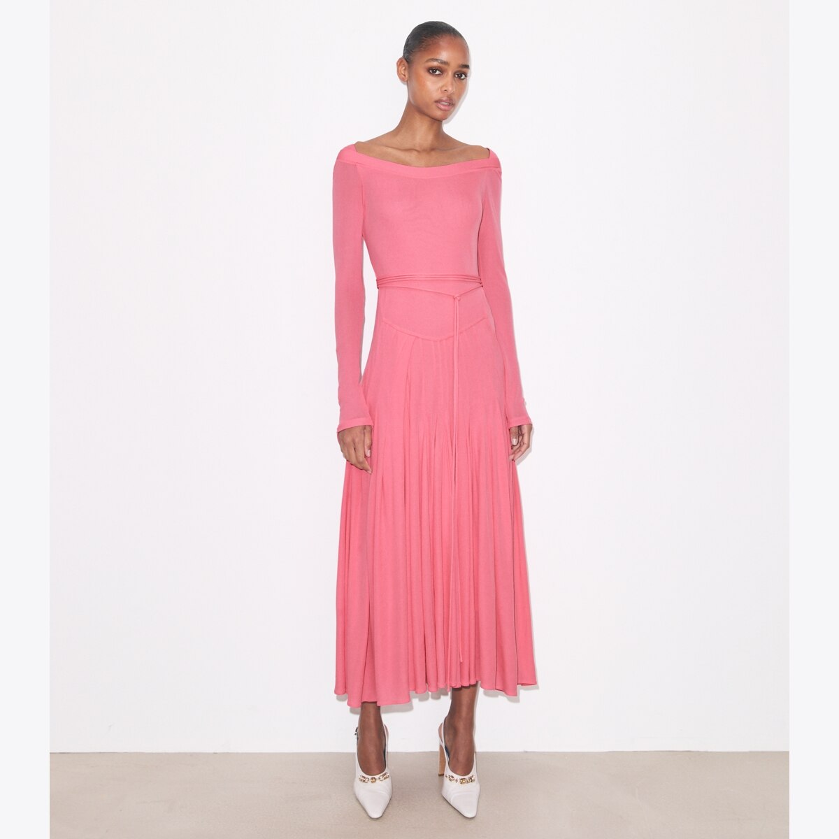 Tory Burch Women's Viscose Jersey Dress in Peony, size S