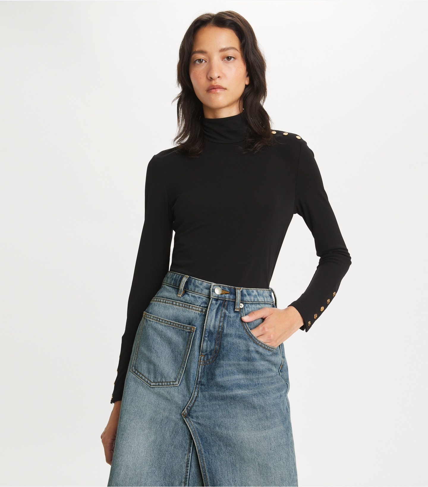 Viscose Jersey Turtleneck