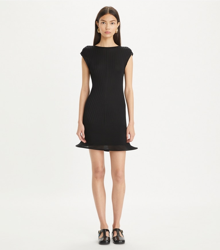 Tory Burch designer dresses Viscose Knit Dress in Black front