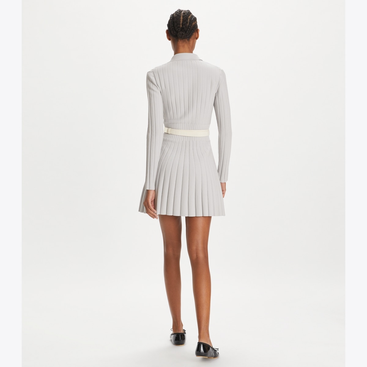 VISCOSE KNIT POLO DRESS - thumbnail 4