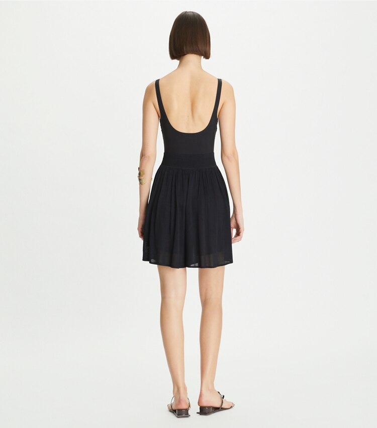 Tory Burch designer bottoms Viscose Knit Short in Black on model back
