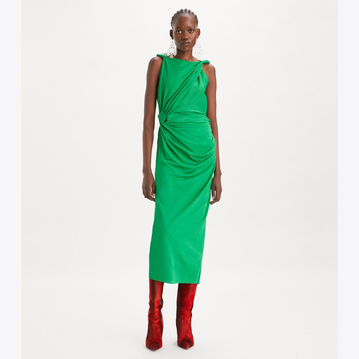 スカート Tory Burch Dress with front knot Viscose Knot Dress: Women's Designer Dresses | Tory Burch
