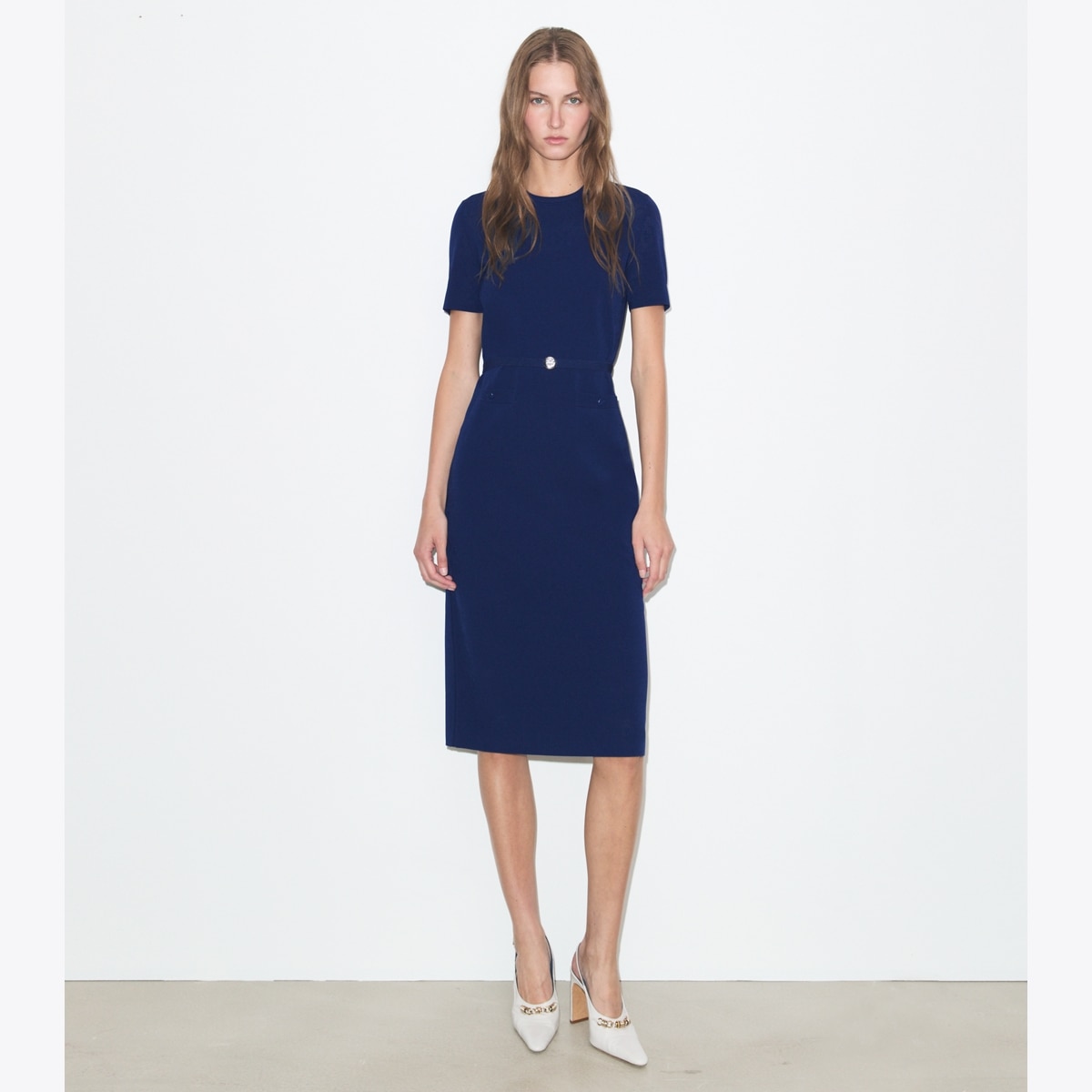 VISCOSE POINTELLE DRESS - thumbnail 2