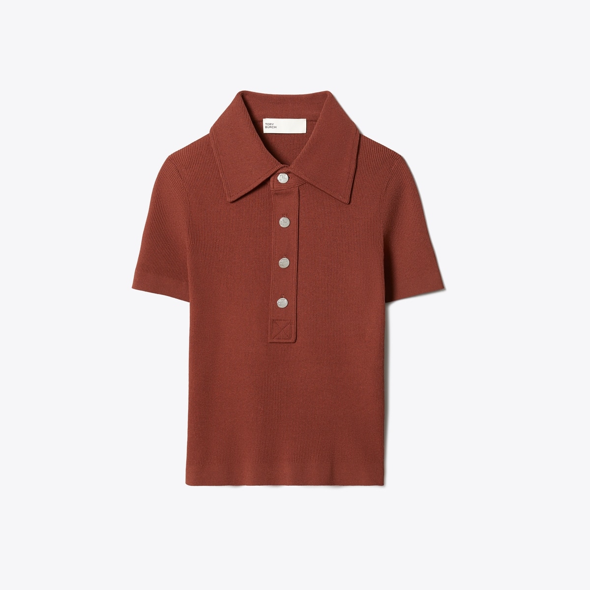 Viscose Ribbed Polo Sweater: Women's Designer Sweaters | Tory Burch
