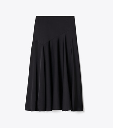 Tory Burch designer bottoms Viscose Skirt in BLACK front